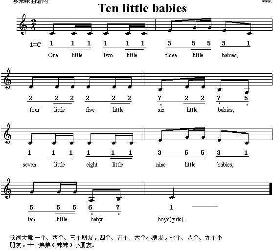 Ten Little Babies
