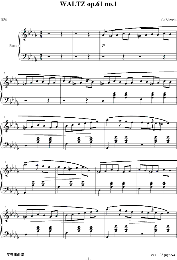 WALTZ op.61 no.1-Ф