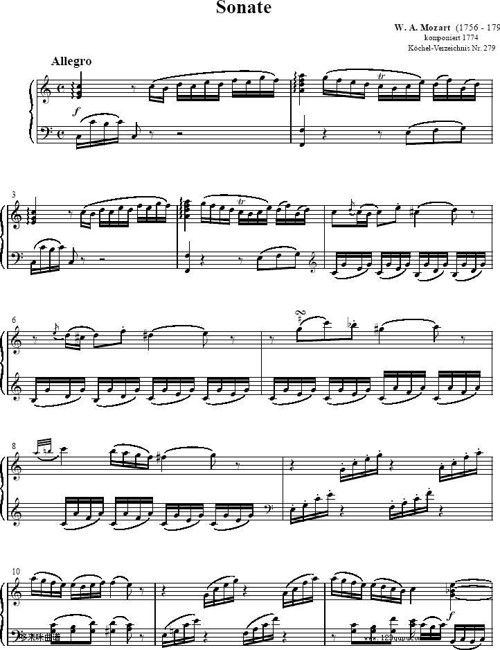  Sonatas K279   Mvt.1-Īؼ