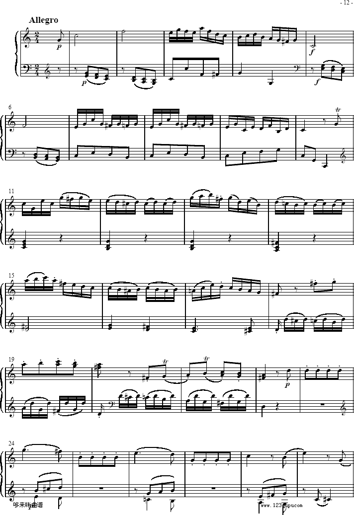  Sonatas K279 Mvt.3-Īؼ