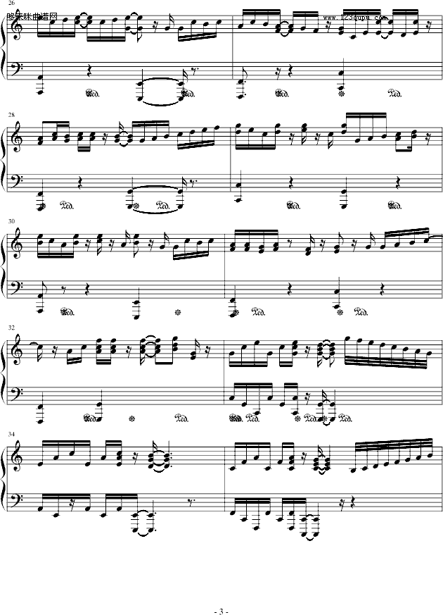 卡农-新版-帕赫贝尔-Pachelbel吉他谱