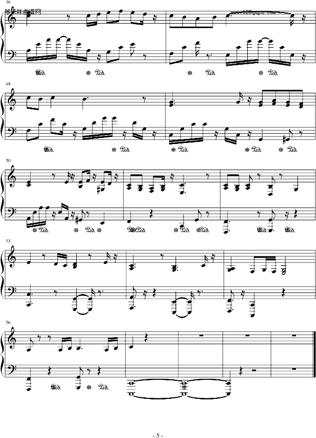 卡农-新版-帕赫贝尔-Pachelbel吉他谱