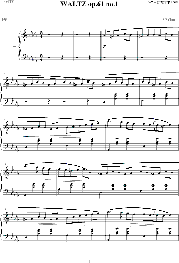 WALTZ op.61 no.1