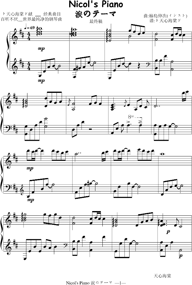 Nicols Piano ΥƩ`(ո)