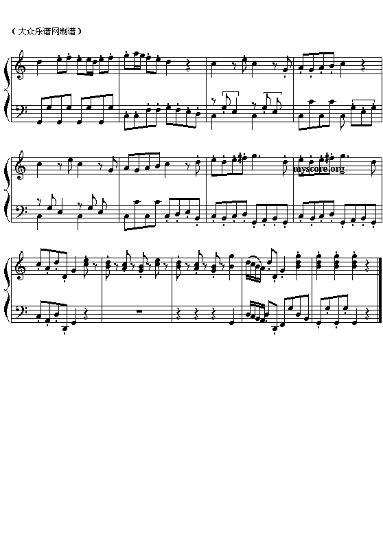 (奥)海顿“玩具交响曲”第一乐章吉他谱