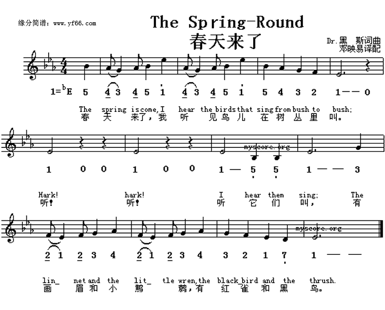 (The Spring round)