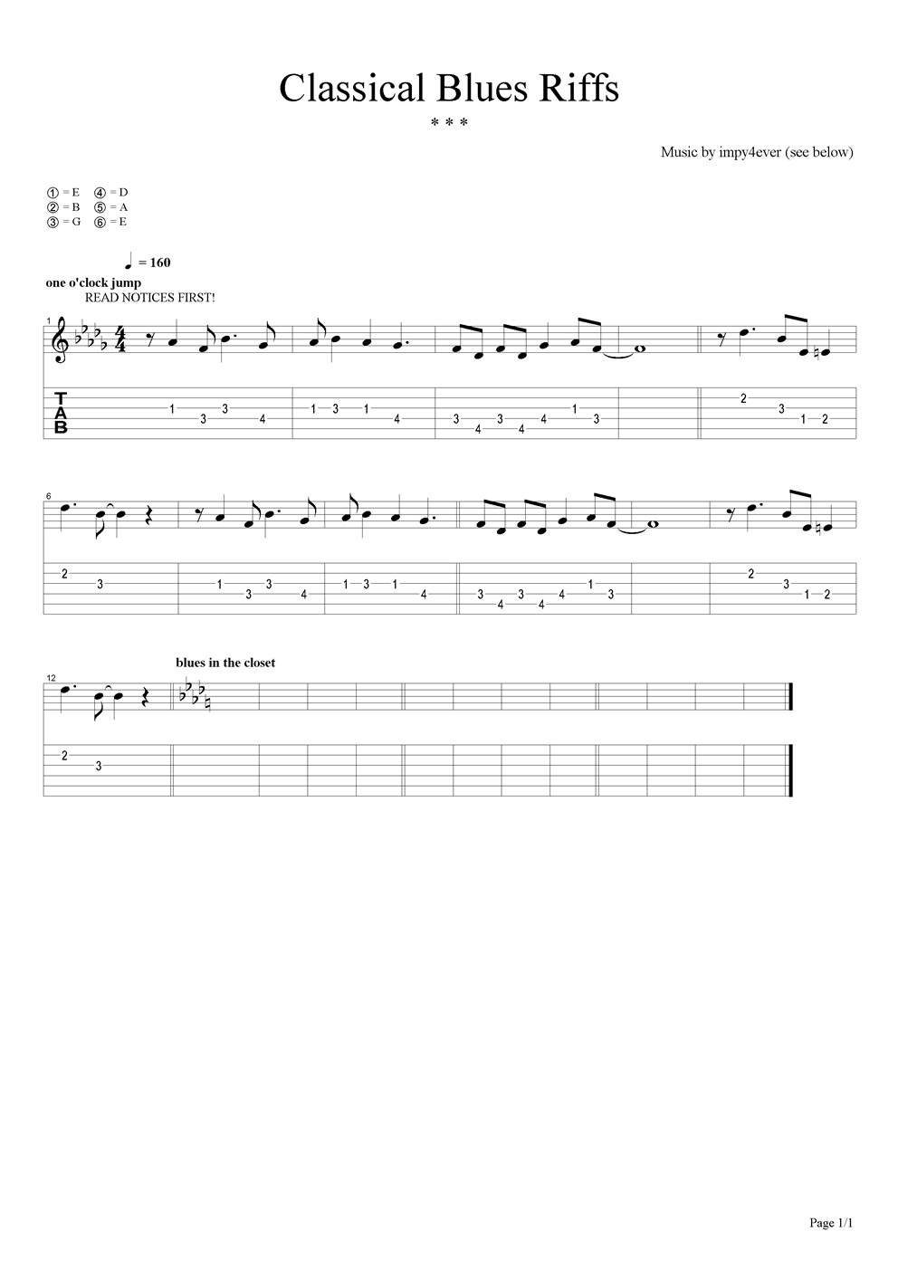 Classical Blues Riffs